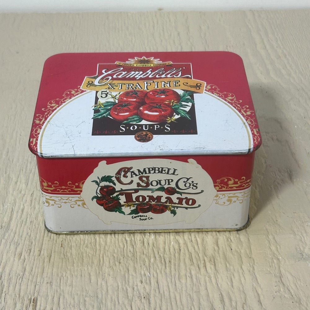 Campbells Soup Tin Box Vintage Style Beefsteak Tomato‎ Collectible Storage